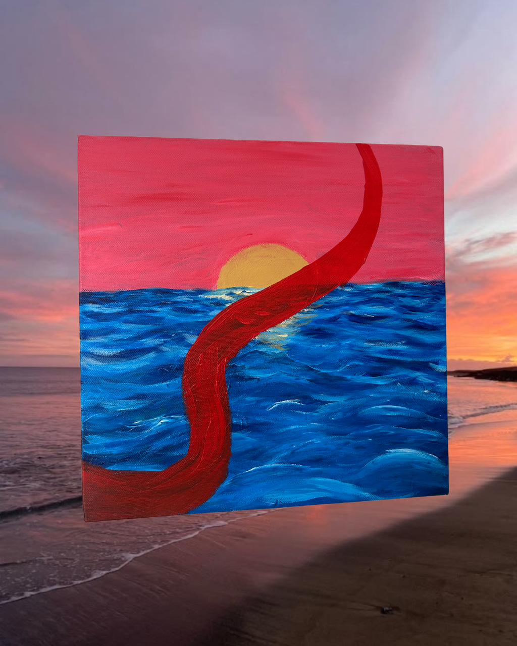 Sail the red current - Original Painting